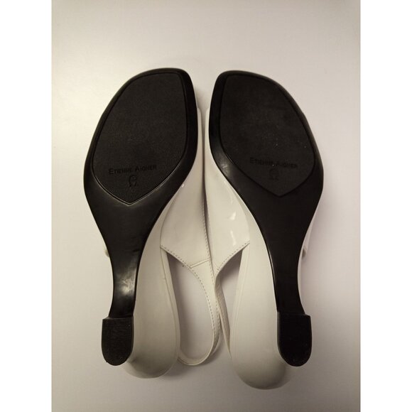 Etienne Aigner Women's White Leather Wedges Size 6M - Picture 6 of 8